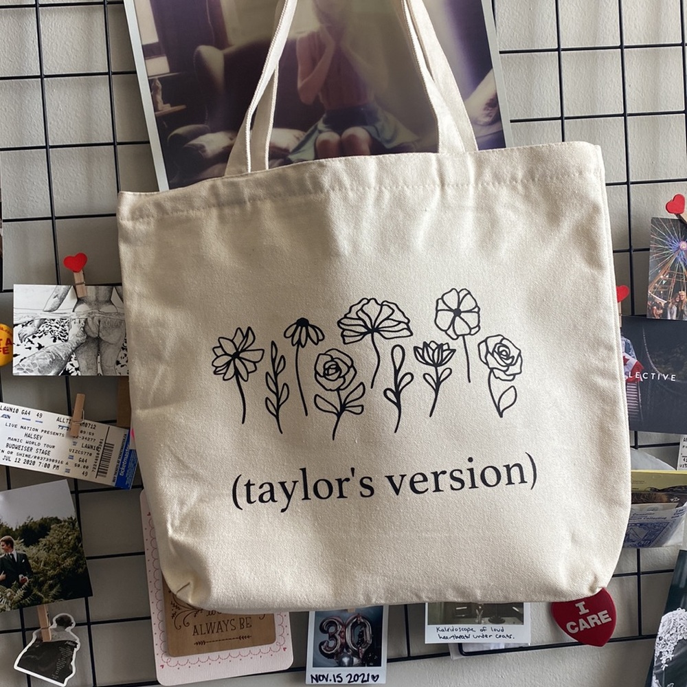 Taylor Swift (taylor’s version) inspired canvas tote